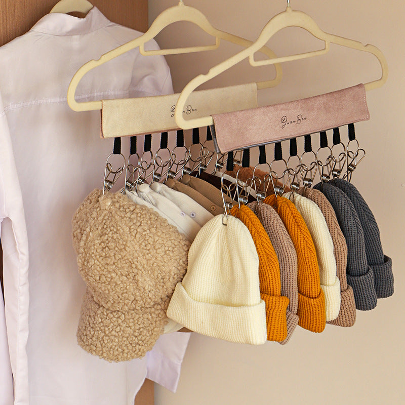Suede Hat Storage Clip Hanger