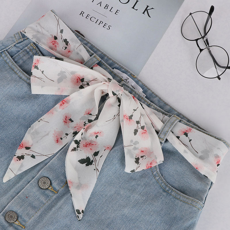 Women’s Patterned Skinny Scarf - Modomu