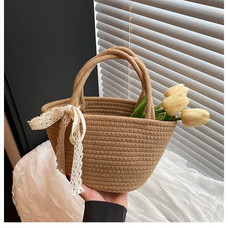 Pastoral Straw Tote Bag - Modomu
