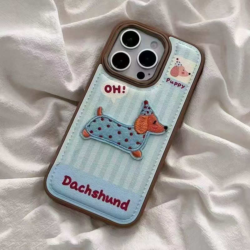 Embossed Puppy iPhone Case - Modomu