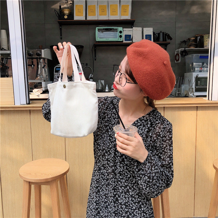 Corduroy Bento Handbag Mini - Modomu