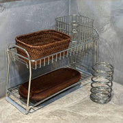 Stainless Steel Cosmetics Basket Rack