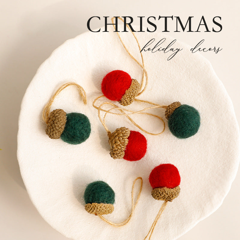 Felt Acorn Ball Craft Ornaments - Modomu