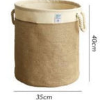 Jute Cotton Laundry Storage Basket - Modomu