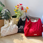 Mesh Drawstring Shoulder Tote