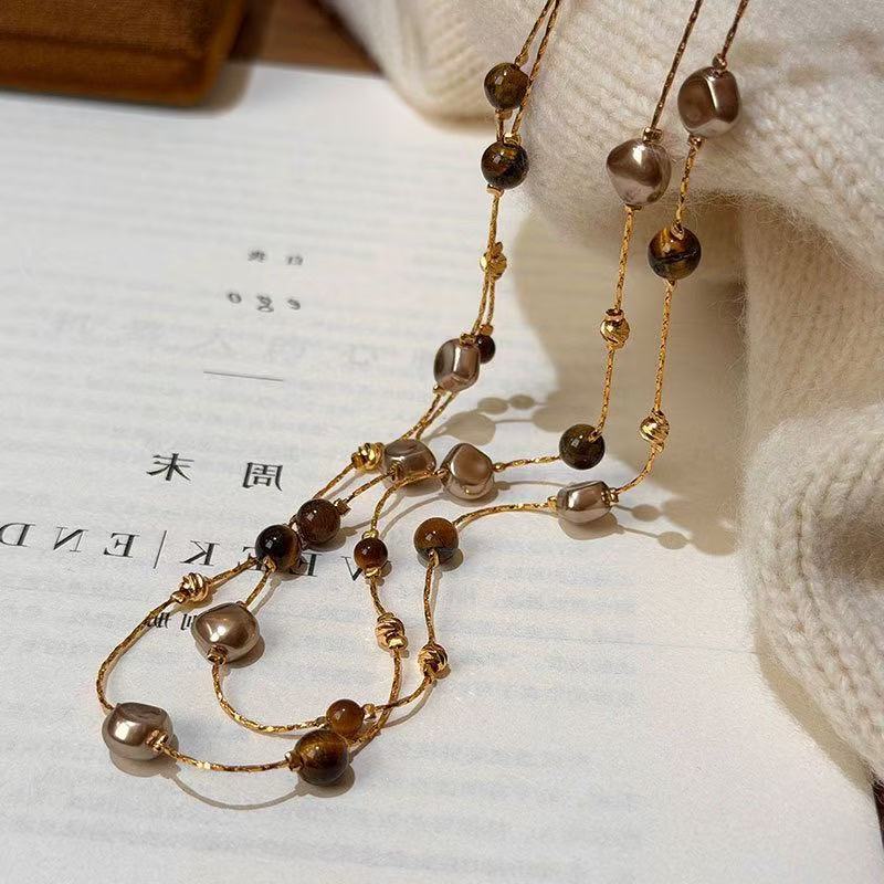 Double Layer Tiger Eye Necklace