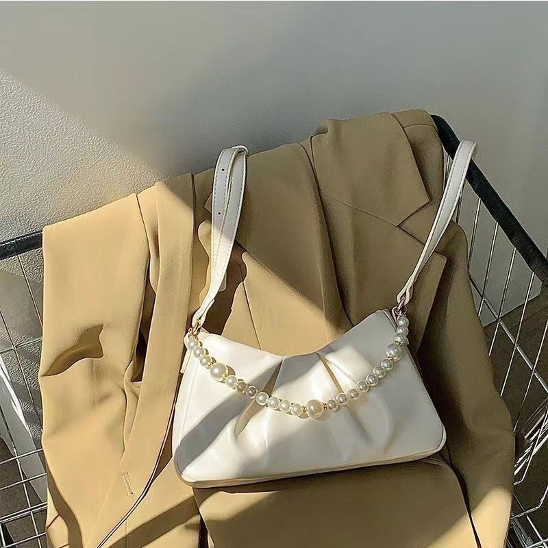 Pleated Cloud Pearl Bag