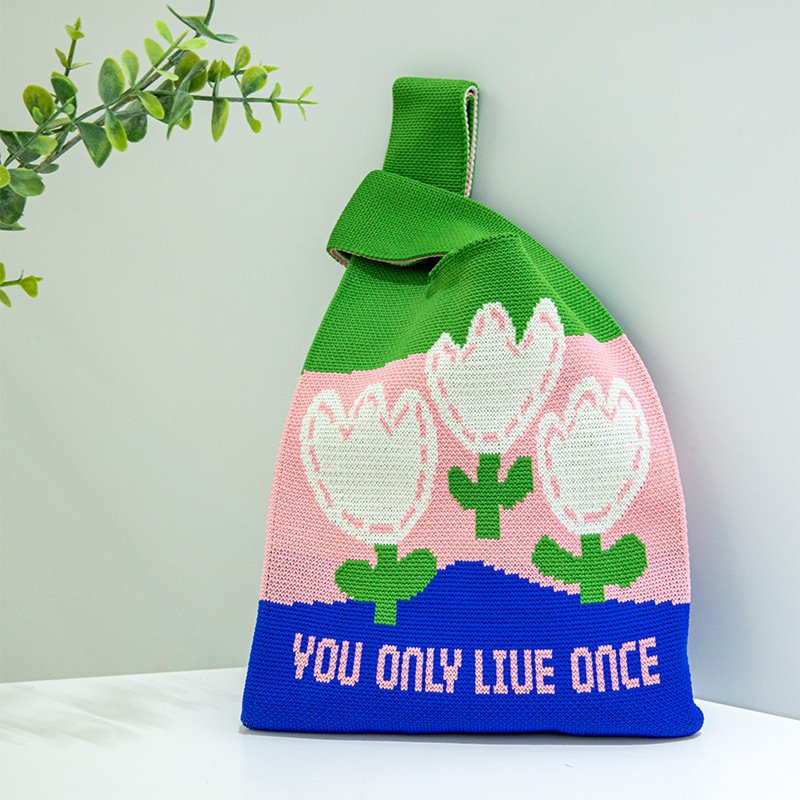 Knitted Animal Tote Bucket Bag - Modomu