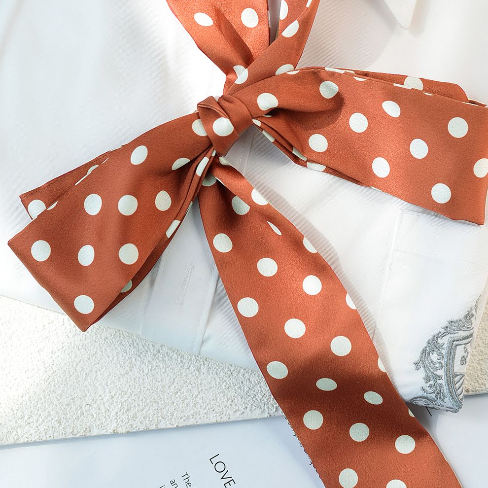 Retro Polka Dot Silk Tie - Modomu