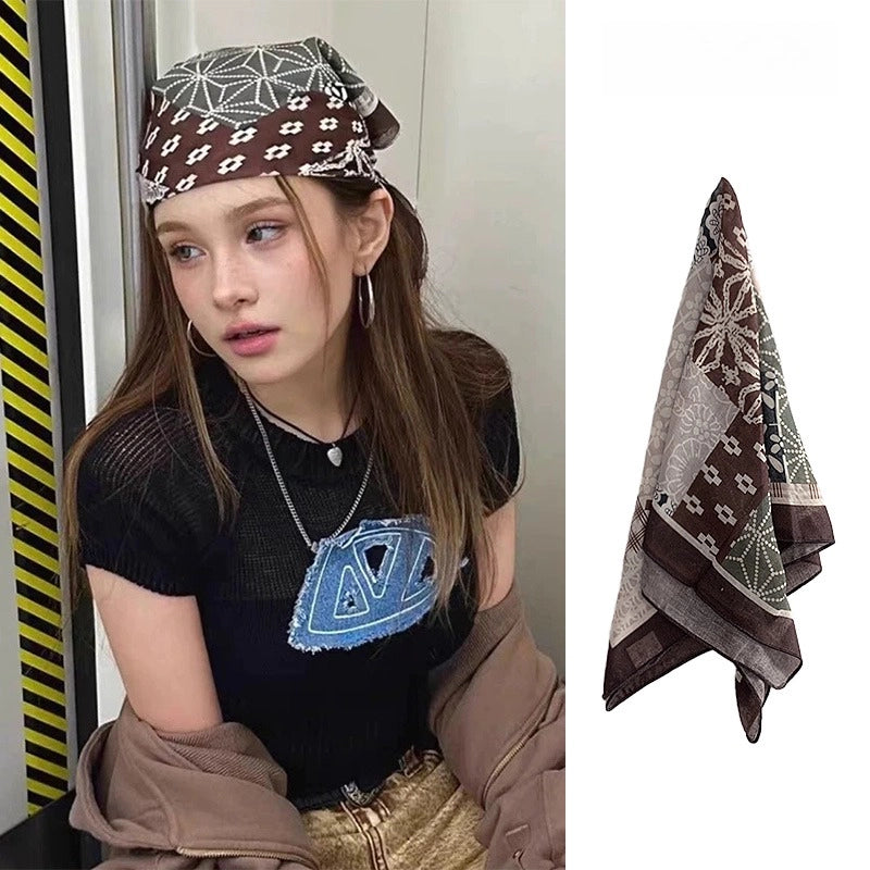 Floral Headscarf With Cashew Pattern - Modomu