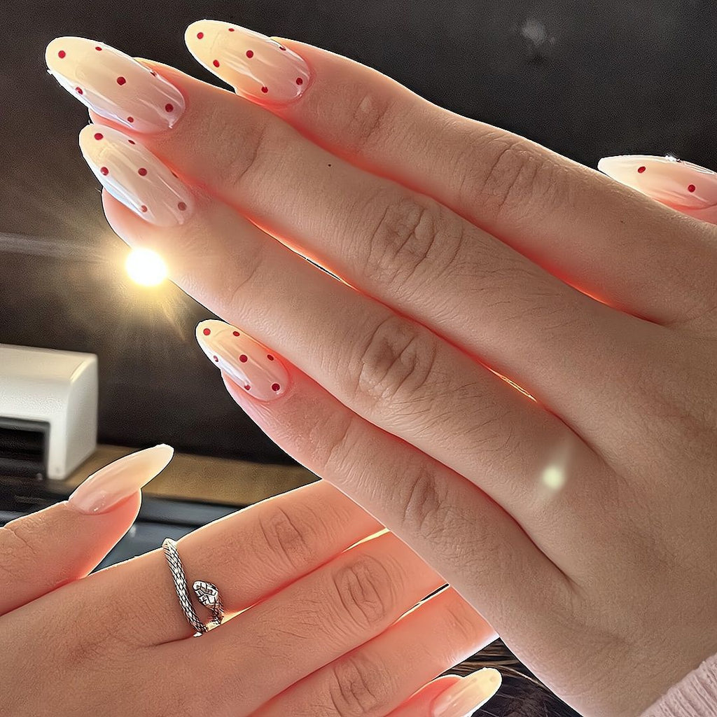 Pearl Aurora Dot Press-On Nails
