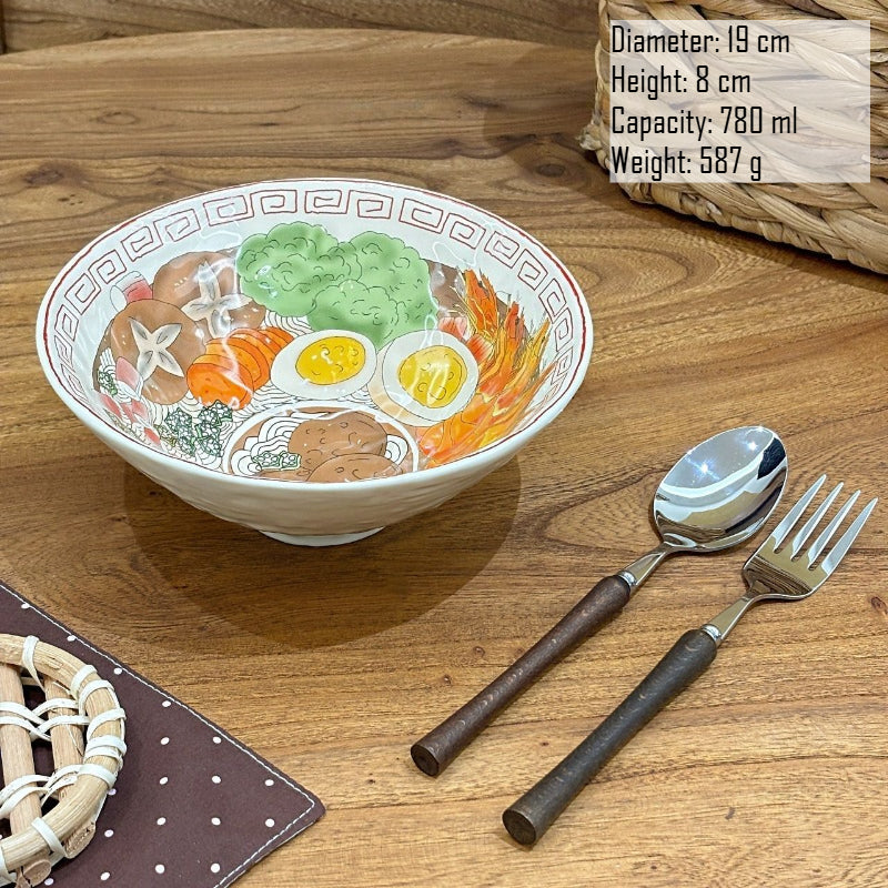 Hand-Painted Japanese Ramen Bowl