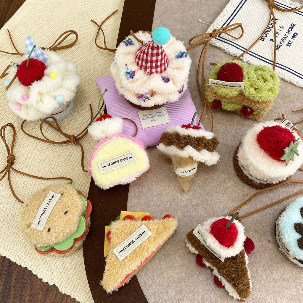 Plush Cake Dessert Pendant Accessory