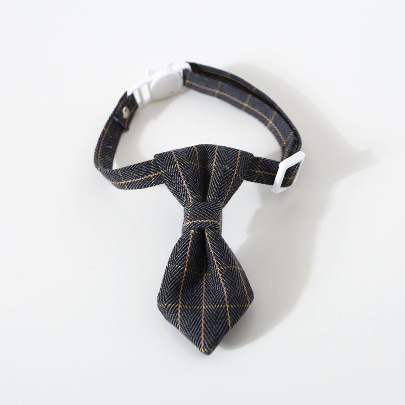 British Style Pet Bow Collar