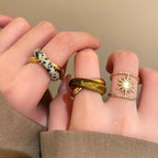 Tiger Eye Sunflower Ring - Modomu