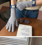 Contrast Cuff Touchscreen Gloves