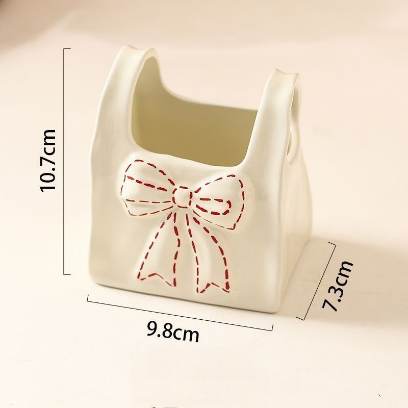 Smiley Bow Ceramic Storage Box