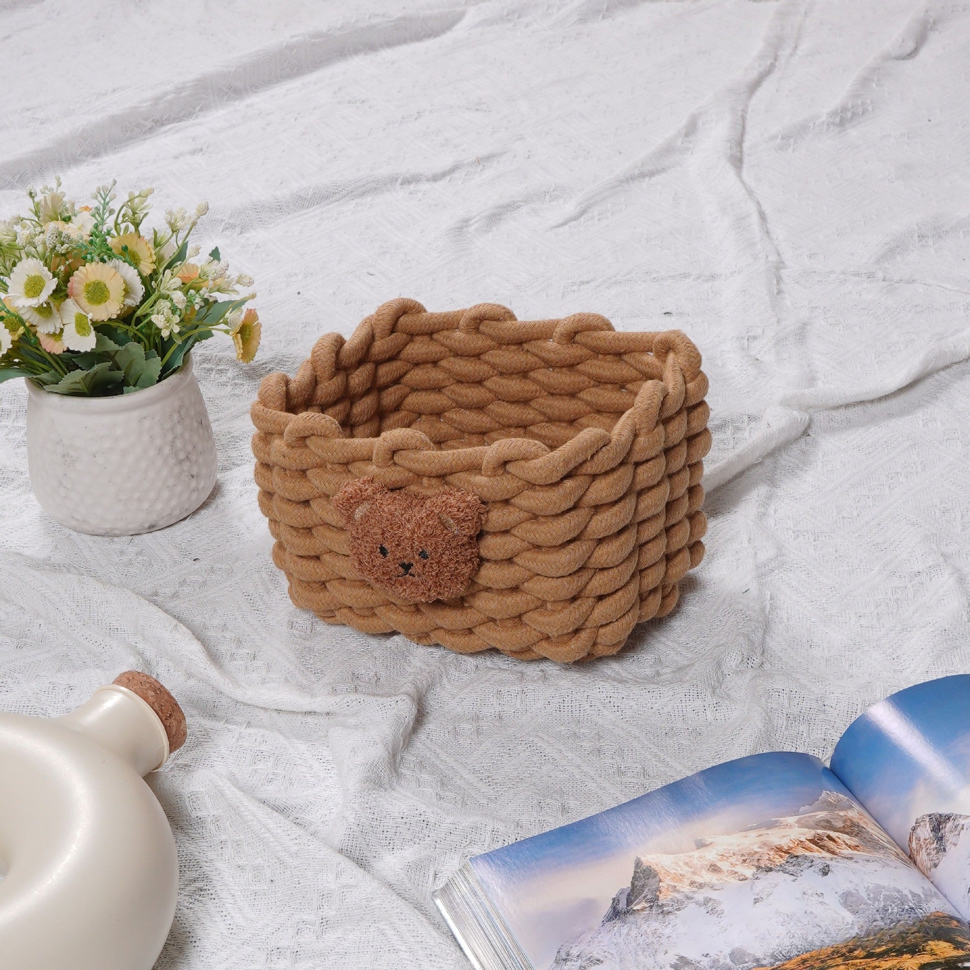 Bear Cotton Rope Storage Basket - Modomu