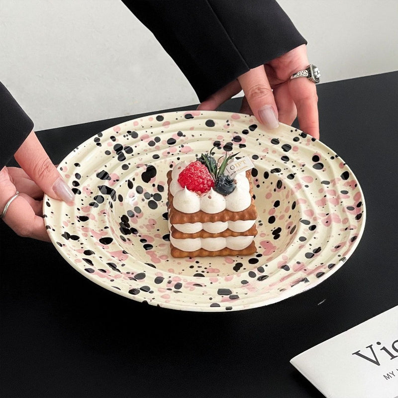 Ink Splash Ceramic Pasta Plate - Modomu