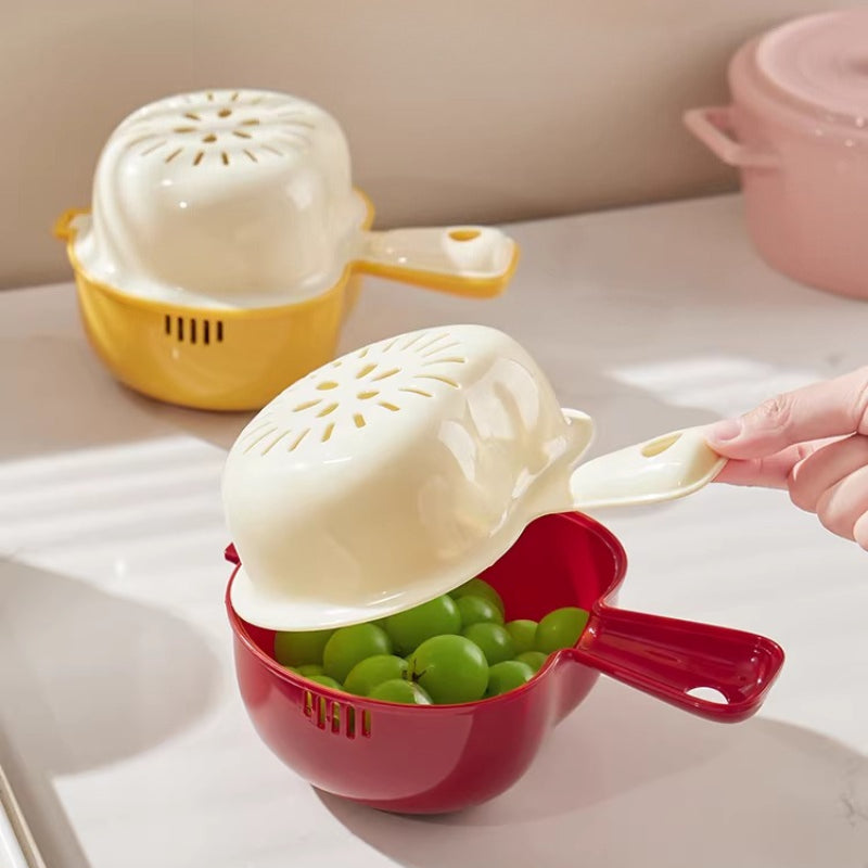 Handled Apple Fruit Drain Basket - Modomu