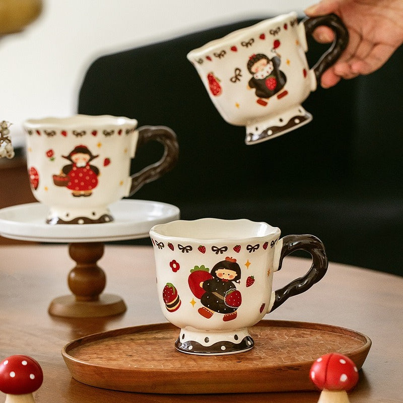 Strawberry Girl Ceramic Coffee Mug