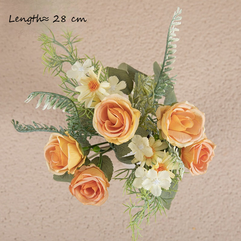 Rose Daisy Faux Flower Bouquet - Modomu