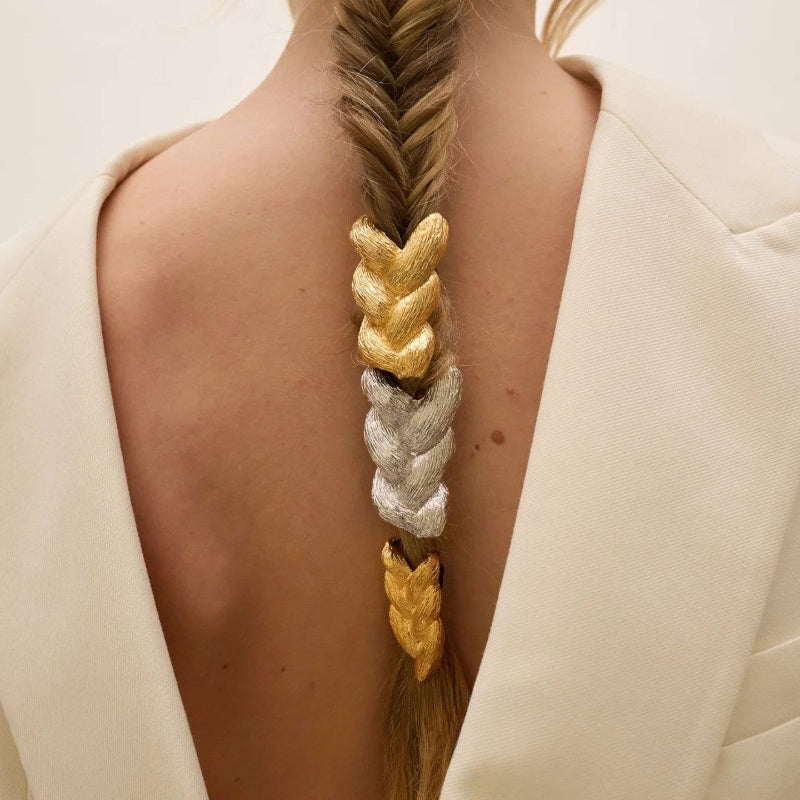 Two-Tone Braid Hair Tie