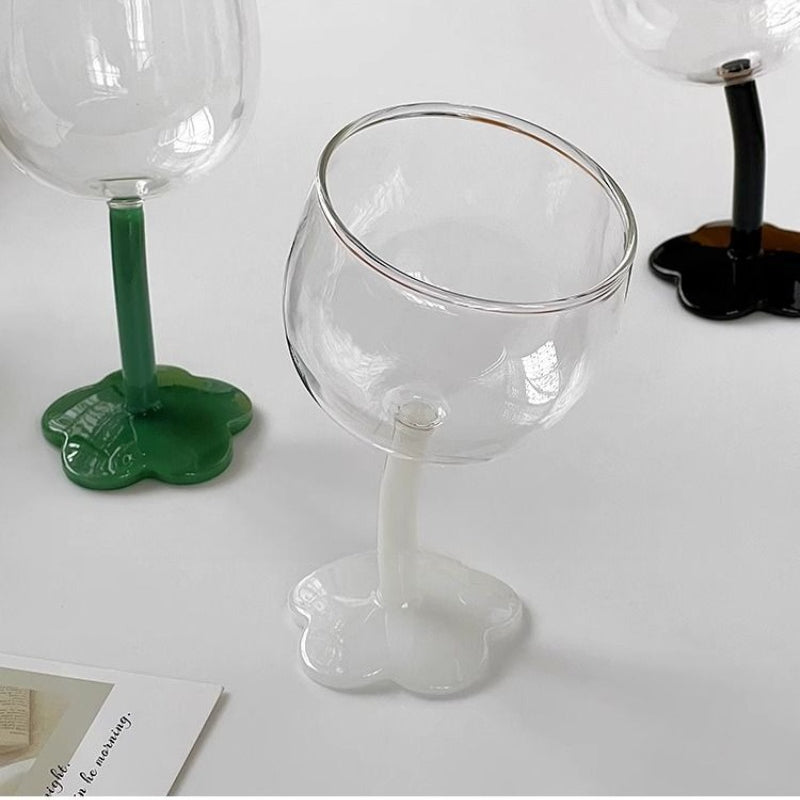Tilted Flower Goblet Glass - Modomu