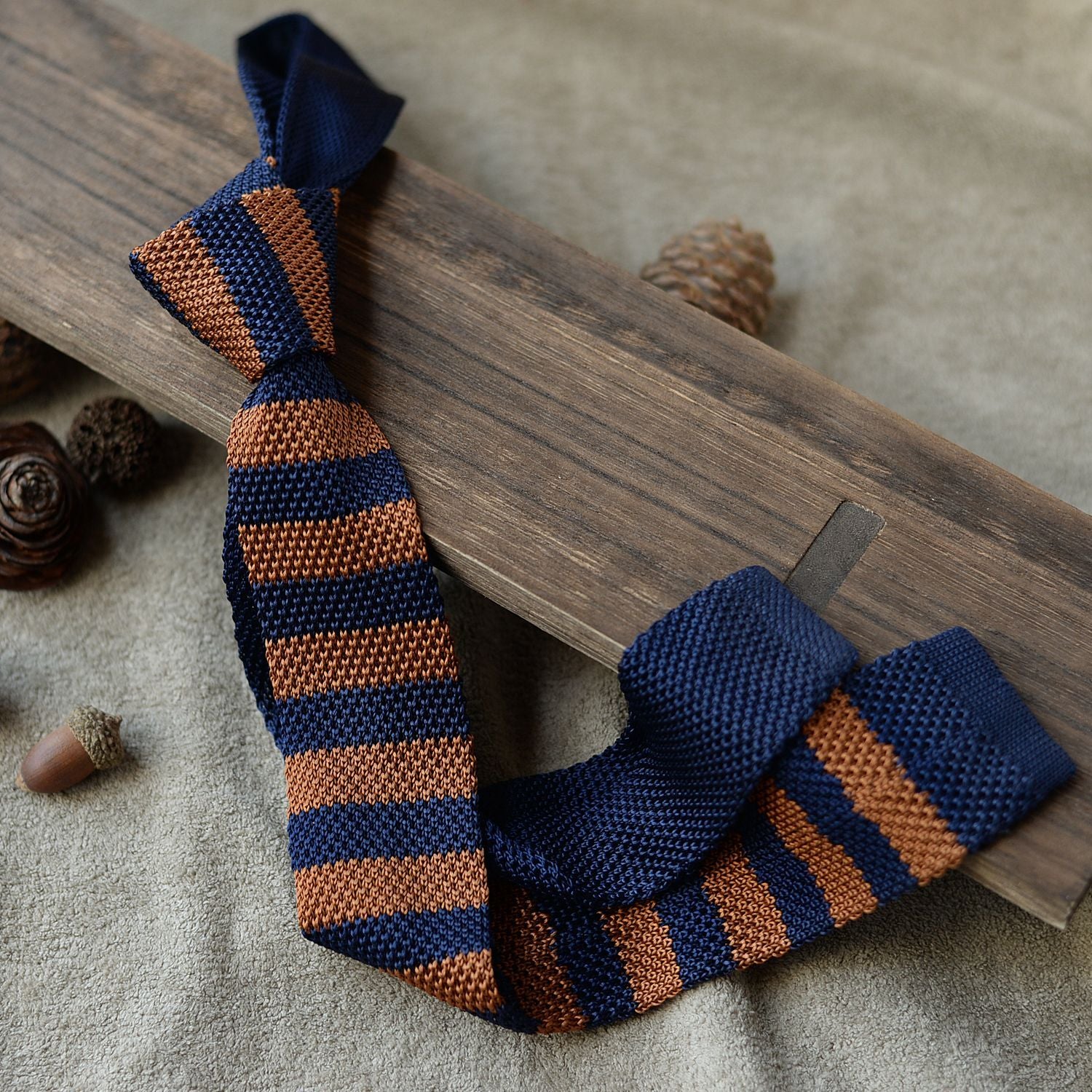 Striped Knit Tie Vintage Style - Modomu
