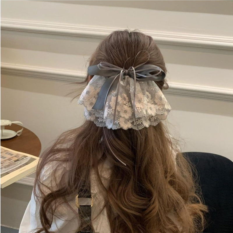 Lace Bow Hair Clip