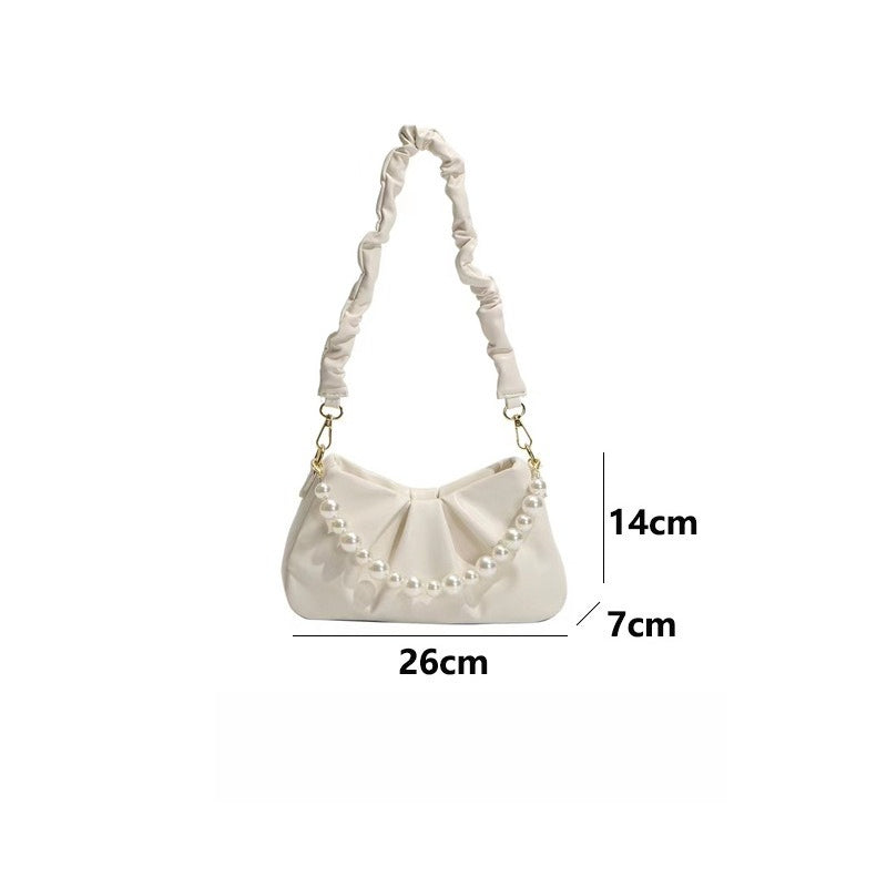 Pleated Cloud Pearl Bag