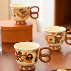 Ceramic coffee mug with illustration