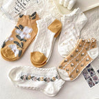 Floral Low Cut Boat Socks