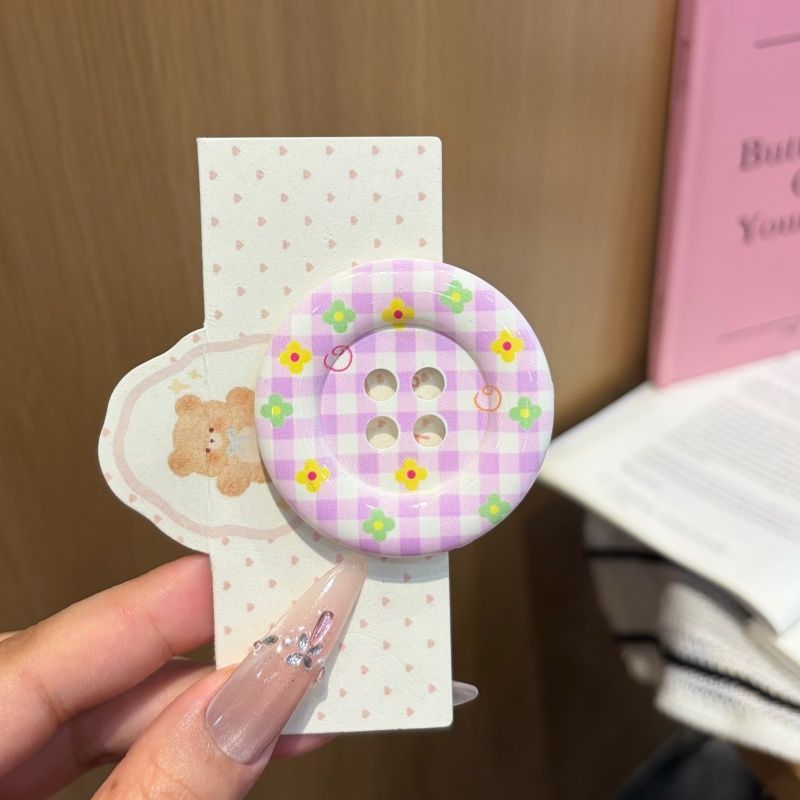 Giant Button Hair Clips