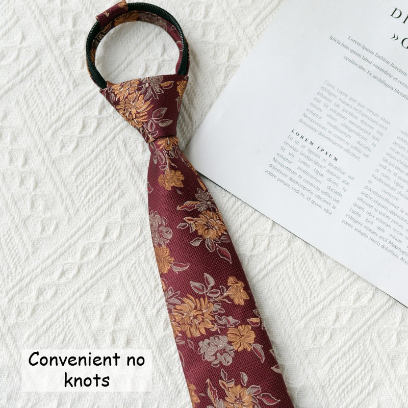 Floral Knot-Free Tie - Modomu
