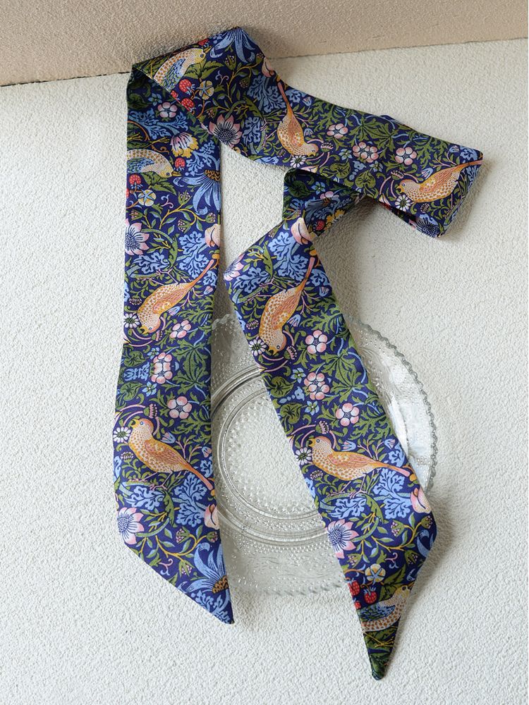 Art Print Narrow Silk Tie