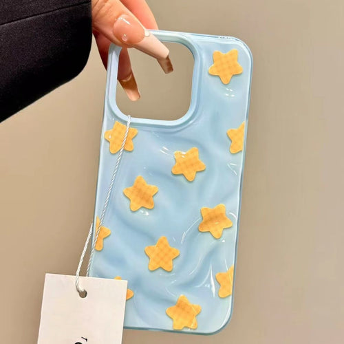 Irregular Star Pleated Phone Case