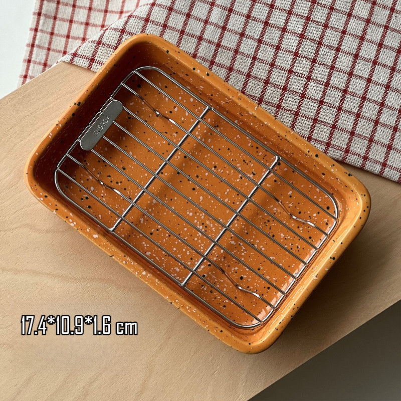 Speckled Square Serving Tray