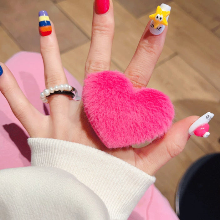 Adjustable Heart Plush Ring - Modomu