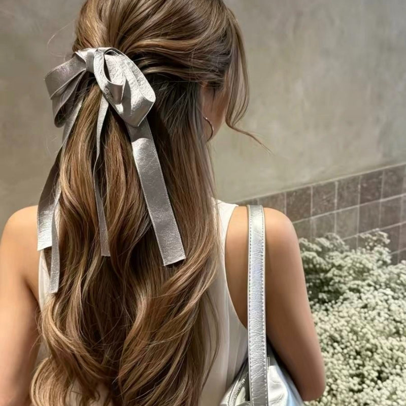 Metallic Bow Hair Clip