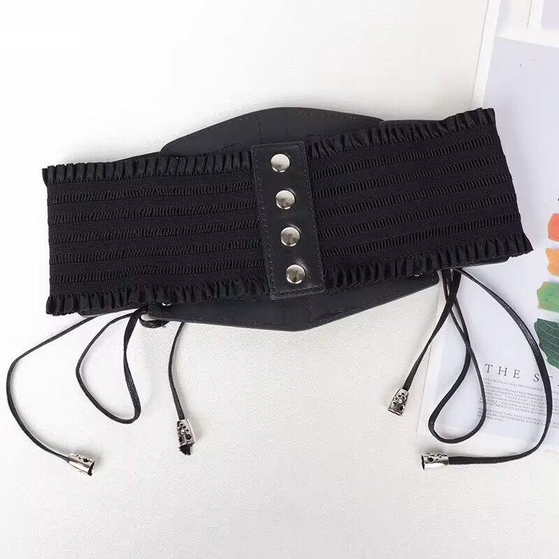 Retro Lace Wide Waist Belt - Modomu