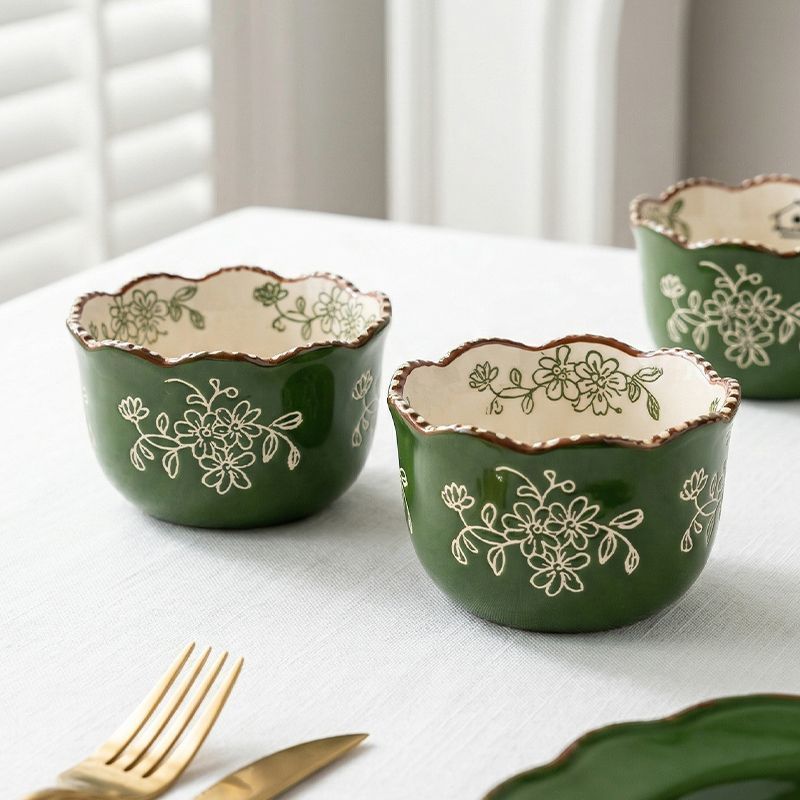 Carved Vine Flower Bowl