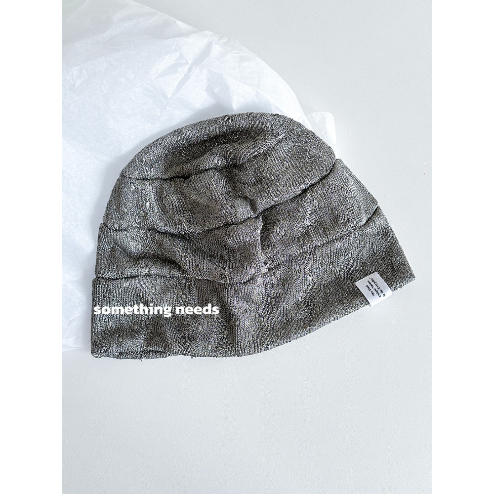 Knit Hollow Beanie Hat - Modomu