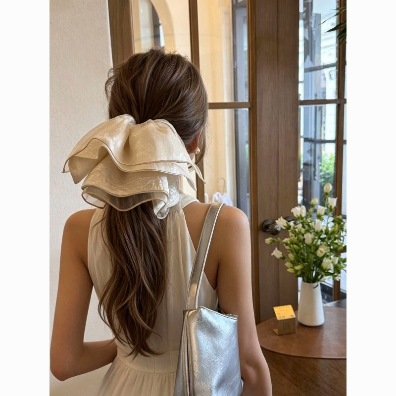 Ruffle Ponytail Hair Clip