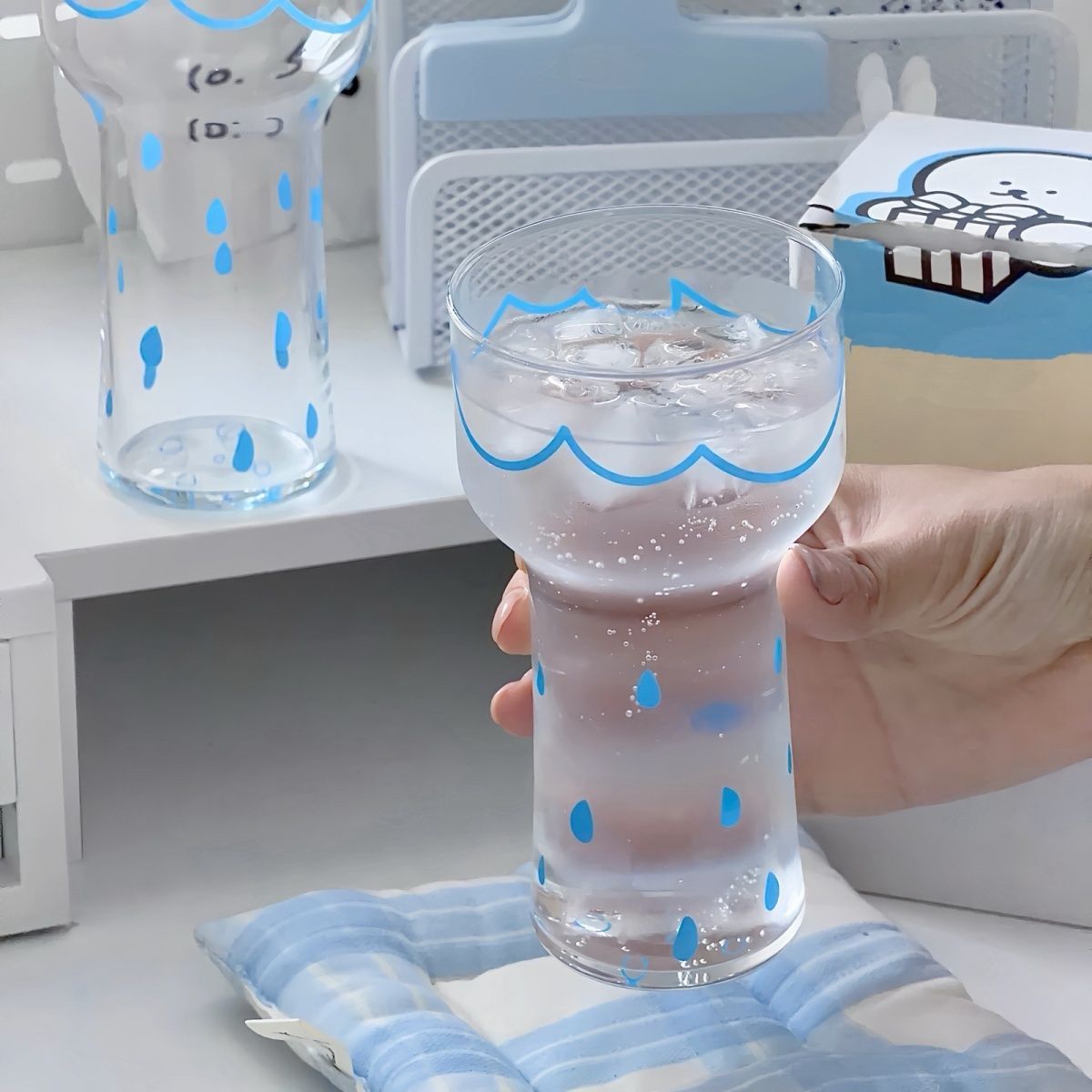 Raindrop Frosted Glass Tumbler