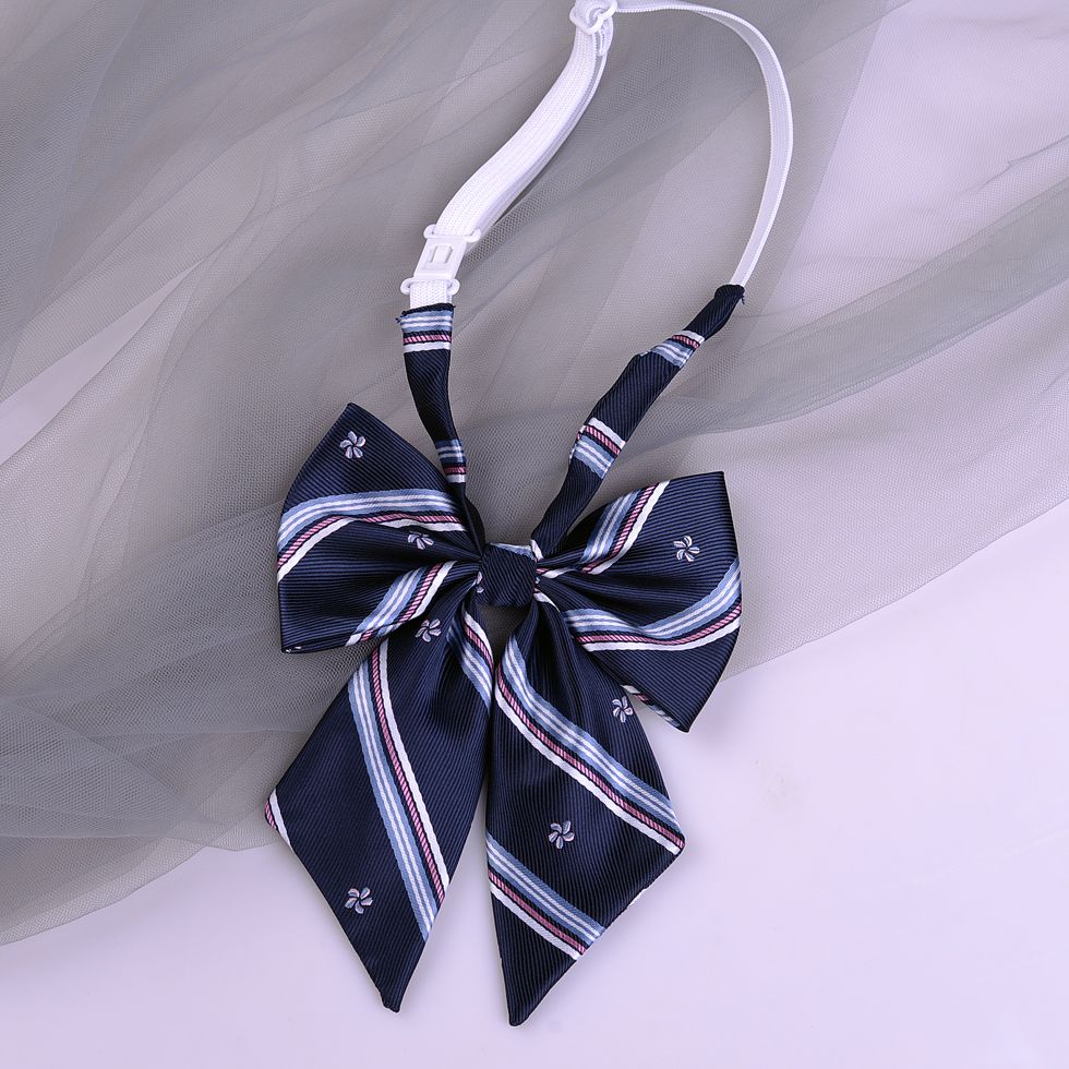 Striped School Uniform Bow Tie - Modomu