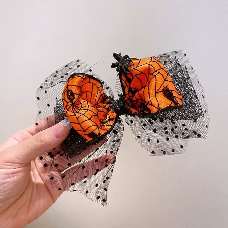 Cobweb Mesh Hair Bow