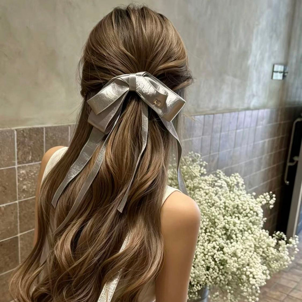 Metallic Bow Hair Clip