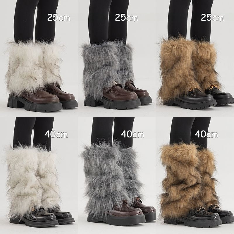 Fluffy Stacking Leg Warmers - Modomu