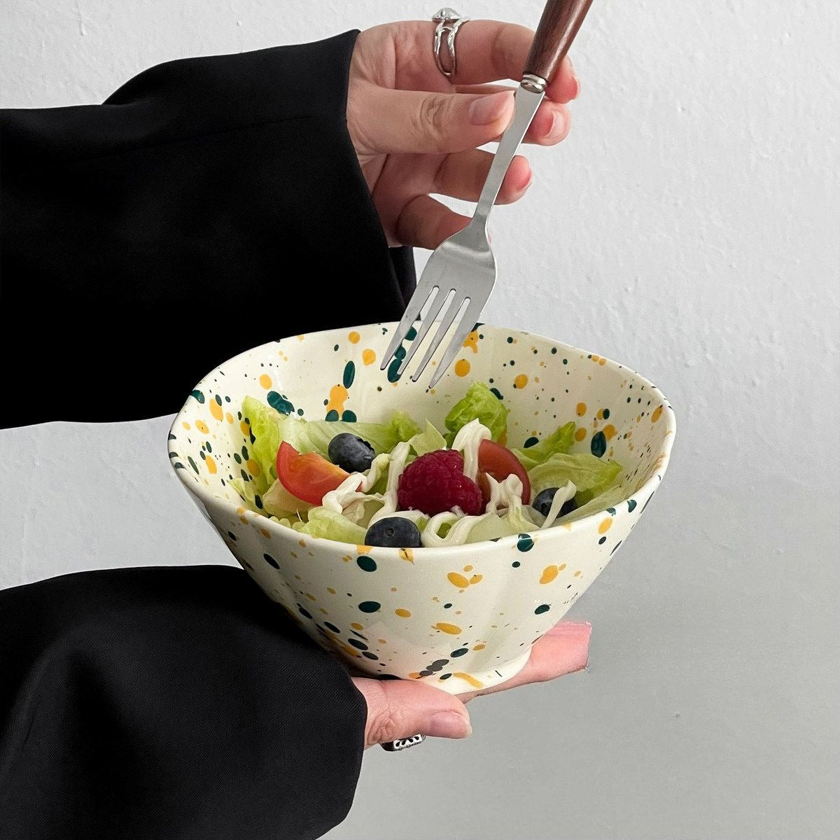 Ink Splash Ceramic Fruit Bowl - Modomu